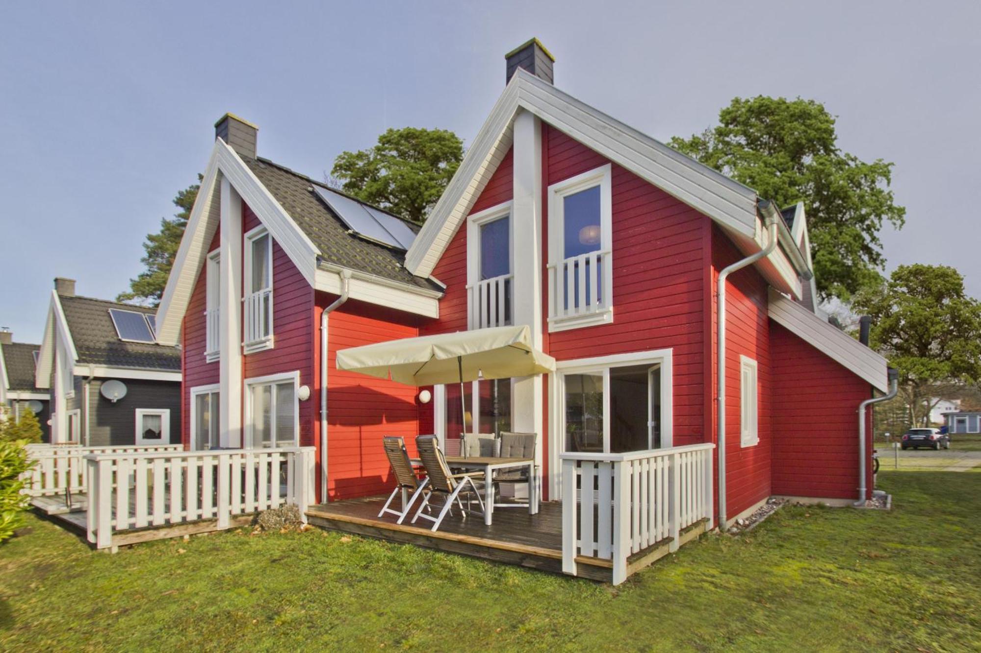 Ferienhaus Wellenlaeufer Haus - Sauna, Terrasse, Garten Glowe Dış mekan fotoğraf